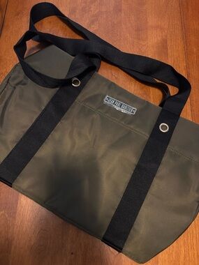 Jean Paul Gaultier Olive Green Tote with Black Straps